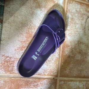 NWT Birkenstock Madrid patent purple